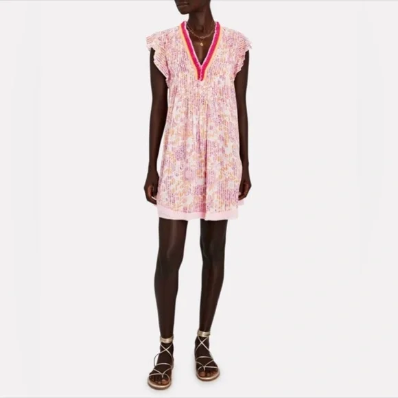 Poupette st Barth Sasha pink mini dress Sz S